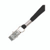 Metal Flat Clip Lanyard, 36" Long, Black, 100/Pack