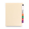 Heavyweight Manila End Tab Folders, 9.5" High Front, Straight 1-Ply Tabs, Letter Size, 0.75" Expansion, Manila, 100/Box