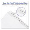 Preprinted Legal Exhibit Side Tab Index Dividers, Allstate Style, 25-Tab, 51 to 75, 11 x 8.5, White, 1 Set, (1703)
