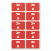 AlphaZ Color-Coded Second Letter Alphabetical Labels, A, 1 x 1.63, Red, 10/Sheet, 10 Sheets/Pack