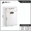 Large Secure Drop Box Wall Mounted Locking Mail Box with Key and Combination lock, 11.2 x 4.7 x 16.2, White