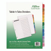 Table 'n Tabs Dividers, 12-Tab, Jan. to Dec., 11 x 8.5, White, Assorted Tabs, 1 Set
