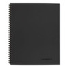 Wirebound Guided Business Notebook, Meeting Note Format, Dark Gray Linen Cover, (80) 11 x 8.25 Sheets