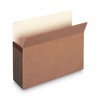 Recycled Top Tab File Pockets, 5.25" Expansion, Letter Size, Redrope, 10/Box