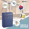 Large Ultimate Secure Drop Box Wall Mounted Mail Box, 11.2 x 4.7 x 16.2, Blue Large Ultimate Secure Drop Box Wall Mounted Mail Box, 11.2 x 4.7 x 16.2, Blue