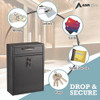 Large Ultimate Secure Drop Box Wall Mounted Mail Box, 11.2 x 4.7 x 16.2, Black Large Ultimate Secure Drop Box Wall Mounted Mail Box, 11.2 x 4.7 x 16.2, Black