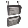 Wire Mesh Wall File, 2 Sections, Letter Size, 14.37" x 3.34", Black