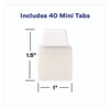 Ultra Tabs Repositionable Tabs, 1/10-Cut, 1" Wide, White, 40/Pack