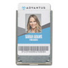 Rigid Two-Badge RFID Blocking Smart Card Holder, Horizontal/Vertical, Clear 3.68" x 2.38" Holder, 3.38" x 2.13" Insert, 20/PK