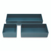 Three-Piece Plastic Drawer Organizer, 3.23 x 3.23 x 1.47, 6.26 x 3.23 x 1.47, 9.5 x 3.23 x 1.47, Teal, 3/Set