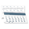 Bar Harbor Recycled Desk Tent Monthly Calendar, 7 x 4.25, White/Blue Sheets, 12-Month (Jan to Dec): 2025