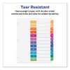 Customizable TOC Ready Index Multicolor Tab Dividers, 12-Tab, 1 to 12, 11 x 8.5, White, Traditional Color Tabs, 6 Sets