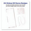 Necklace-Style Badge Holder w/Laser/Inkjet Insert, Top Load, 4 x 3, WE, 50/Box