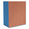 Redrope Drop-Front End Tab File Pockets, Fully Lined 6.5" High Gussets, 3.5" Expansion, Letter Size, Redrope/Blue, 10/Box