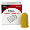 Fingertip Pads, Size 11, Small, Amber, 12/Pack