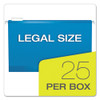 Extra Capacity Reinforced Hanging File Folders with Box Bottom w/ Tabs, 2" Capacity, Legal, 1/5-Cut Tabs, Asst Colors,25/BX Extra Capacity Reinforced Hanging File Folders with Box Bottom w/ Tabs, 2" Capacity, Legal, 1/5-Cut Tabs, Asst Colors,25/BX