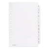 Preprinted Tab Dividers, 12-Tab, A to Z, 8.5 x 5.5, White, 1 Set