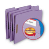 Top Tab Colored Fastener Folders, 0.75" Expansion, 2 Fasteners, Letter Size, Lavender Exterior, 50/Box