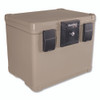 Fire and Waterproof Chest, 0.6 cu ft, 16w x 12.5d x 13h, Taupe