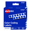 Handwrite-Only Permanent Self-Adhesive Round Color-Coding Labels in Dispensers, 0.25" dia, Dark Blue, 450/Roll, (5793)