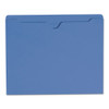 Colored File Jackets with Reinforced Double-Ply Tab, Straight Tab, Letter Size, Blue, 100/Box
