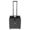Collapsible Mobile Storage Crate, Plastic, 18.25 x 15 x 18.25 to 39.37, Black