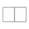 Hardbound Notebook with Pocket, 1-Subject, Wide/Legal Rule, Black Cover, (96) 11 x 8.5 Sheets