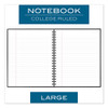 Hardbound Notebook with Pocket, 1-Subject, Wide/Legal Rule, Black Cover, (96) 11 x 8.5 Sheets