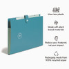 U-Eco Six-Pocket Expandable Folder, 4.5" Expansion, 6 Sections, Snap Button Closure, 1/6-Cut Tabs, Letter Size, 3/Pack