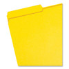 Reinforced Top Tab Colored File Folders, 1/3-Cut Tabs: Assorted, Legal Size, 0.75" Expansion, Yellow, 100/Box