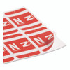AlphaZ Color-Coded Second Letter Alphabetical Labels, N, 1 x 1.63, Red, 10/Sheet, 10 Sheets/Pack