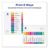 Customizable TOC Ready Index Multicolor Tab Dividers, Uncollated, 10-Tab, 1 to 10, 11 x 8.5, White, 24 Sets