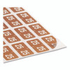 Yearly End Tab File Folder Labels, 25, 0.5 x 1, Brown, 25/Sheet, 10 Sheets/Pack