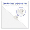 Preprinted Legal Exhibit Side Tab Index Dividers, Avery Style, 10-Tab, 24, 11 x 8.5, White, 25/Pack, (1024)
