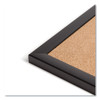 Cork Bulletin Board, 48" x 36" (Actual Size: 47" x 35"), Tan Surface, Black Wood Frame
