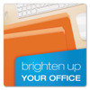 Colored File Folders, Straight Tabs, Letter Size, Orange/Light Orange, 100/Box