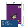 Kids Doodle Pad, 80 White 9 x 12 Sheets, 12/Carton