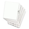 Preprinted Legal Exhibit Side Tab Index Dividers, Avery Style, 10-Tab, 8, 11 x 8.5, White, 25/Pack