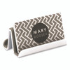 Fusion Double-Sided Business Card Holder, Holds 2.25 x 4 Cards, Polypropylene, Gray/White