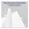 Avery-Style Preprinted Legal Side Tab Divider, 26-Tab, Exhibit H, 11 x 8.5, White, 25/Pack, (1378)