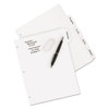 Write and Erase Big Tab Durable Plastic Dividers, 3-Hole Punched, 5-Tab, 11 x 8.5, White, 1 Set