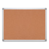 Earth Cork Board, 36" x 24", Tan Surface, Satin Aluminum Frame Earth Cork Board, 36" x 24", Tan Surface, Satin Aluminum Frame