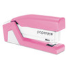 InCourage Spring-Powered Compact Stapler with Antimicrobial Protection, 20-Sheet Capacity, Pink/Gray
