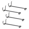Desk Tray Stacking Posts for 5" Capacity Trays, Wire, Black, 4 Posts/Set