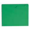 Colored File Jackets with Reinforced Double-Ply Tab, Straight Tab, Letter Size, Green, 100/Box