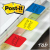 Tabs, 1" Solid, Red, Yellow, Blue, 66 Tabs & Dispenser Per Pack, 3 Packs