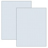 Graphing Paper, White, 1/4" Quadrille Ruled, 8-1/2" x 11", 500 Sheets Per Pack, 2 Packs