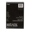 Spell-Write Wirebound Steno Pad, Gregg Rule, Randomly Assorted Cover Colors, 80 White 6 x 9 Sheets