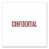 Pre-Inked Message Stamp, CONFIDENTIAL, 1.63" x 0.38", Red Ink