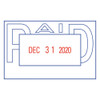 VersaDater Message Dater, 2.13 x 1.31, PAID, Blue/Red